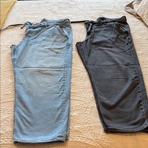 Uniqlo Women's Joggers in Sky Blue and Charcoal